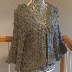 Cute grey cardigan shawl